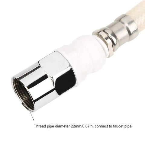 Portable Glass Rinser connector for bar and restaurant use showing threaded pipe for easy attachment