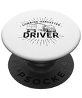 Combine Harvester Driver PopGrip For Phones Funny Harvesting Machine Theme Gift with black base and white top design