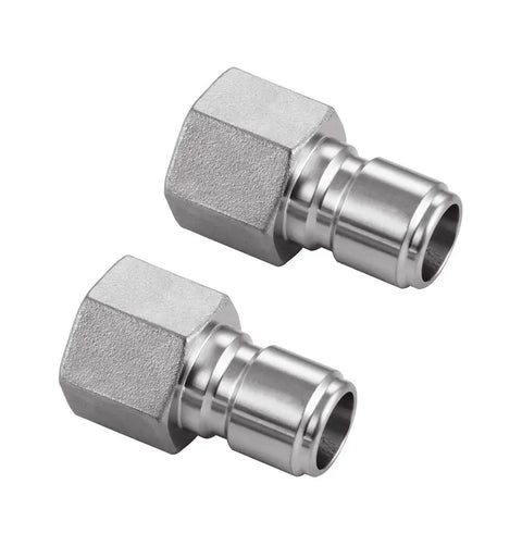 Heavy Duty Stainless Steel Male Quick Disconnect Coupler Half Inch Pipe Thread Homebrewing Beer Line Quick Connect Fitting Two Pack view
