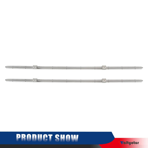 Two Piece 1500Mm Linear Guide Rail Set With Four Carriage Blocks For CNC Equipment Smooth Glide SBR12UU Sliders High Strength Carbon Steel Rails For Precise Heavy Duty Motion And Stability