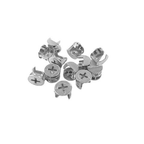 20 Pack Eccentric Wheel Three In One Connector Nuts For Furniture Drawers Wardrobes Drawer Lock Screws Fasteners Assembly Fittings 15mm Zinc Alloy Zinc Plated Durable Dope Build Easy Install Long Lasting