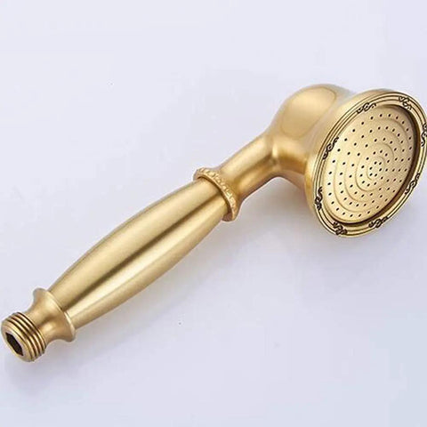 Antiqued Copper Finish Three Function Shower Head designed for muscle relief, showcasing pressurized spray system.