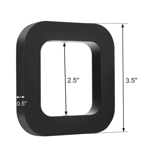 2.5 Inch Hitch Receiver Silencer Pad 3 Pack Rubber Cushion For Trailer Hitch Receivers Reduces Rattle And Noise Between Tow Hitches Easy Install Durable Rubber; black rubber cushion, 2.5x3.5 inches, side view