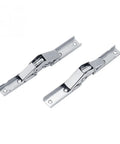 Easy Install Kitchen Cabinet Folding Door Hinges Set Two Pack 90 Degree Frame Mount Solid Cold Rolled Steel Double Nickel Plated Rust Resistant