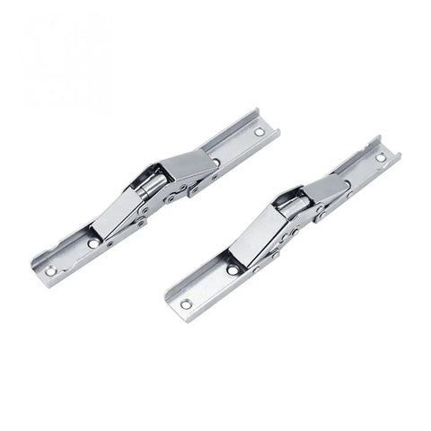 Easy Install Kitchen Cabinet Folding Door Hinges Set Two Pack 90 Degree Frame Mount Solid Cold Rolled Steel Double Nickel Plated Rust Resistant