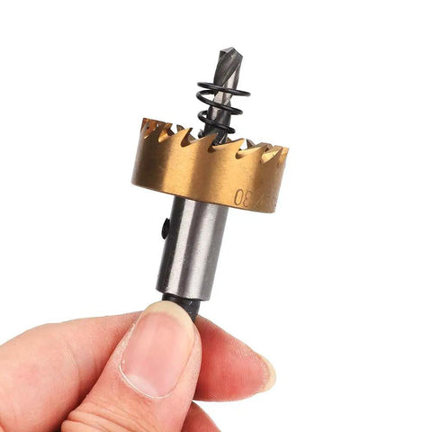 Fast Cutting High Speed Steel Hole Saw Set For Sheet Metal, 5 Piece Kit With Carbide Teeth For Quick Clean Holes 20mm