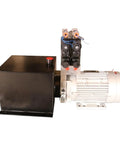 Badass Heavy Duty Hydraulic Power Unit With 4KW Motor And 380V Pump for Industrial Stations with black and white design.