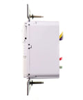 Side view of Smart PIR Wall Switch Occupancy Sensor With 0-10V Dimming, 120/277V White Finish, Easy Install Motion Sensor for lighting control.