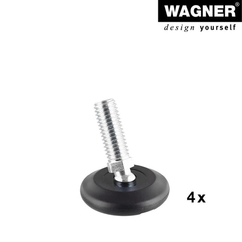 Heavy Duty Adjustable Furniture Glide Feet With Ultrasoft Wool Base Snappy Quick Click Pins And Swivel Cups Zero Mess Or Drilling Required For Hardwood Floors Smooth Silent Roll Dependable Quality, black felt glide with metal screw.