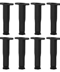 Eight Piece Adjustable Heavy Duty Furniture Leg Set Telescoping From 7.6 To 13.5 Inches Waterproof PP Support Legs arrayed in two rows