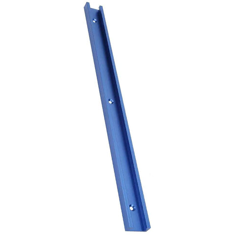 Aluminum T Slot Track Miter Jig Tool 400mm Blue With Smooth Sliding And Quick Acting Clamp Pro Grade Router Guide profile view