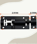 Built Like A Tank Heavy Duty Slide Barrel Bolt 3 Inch Stainless Steel Latch dimensions with measurements for door security use