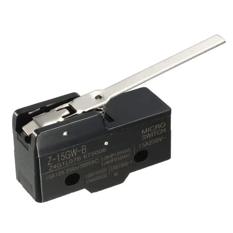 Two Pack Long Lever Miniature Micro Switches 1NO 1NC Hinge Lever Type For AC DC Control Circuits 15A 125 250 Or 380 VAC