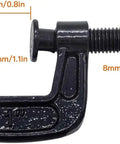 Heavy Duty 1 Inch C Clamp Set Cast Iron Built Tough With 0.8 Inch Throat And Rust Resistant Finish Two Pack For Woodworking Welding Metal