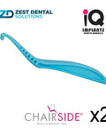 Chairside Denture Removal Tool For Artificial Teeth Two Pack With Comfortable Grip Safe Denture Extraction Aid For Easy At Home Use And Gentle Quick Cleaning After, blue plastic
