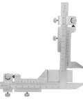 Gear Tooth Vernier Caliper with Stainless Steel Build, dual perpendicular vernier scales, altitude slide marking ruler visible