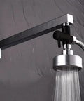 Super Tough 3 Way Shower Diverter Valve With Solid Brass Build And Seamless 1 Inlet To 2 Outlet Switching Featuring No Sweat Removable Nut Setup Plus Dependable Rubber Gaskets That Stay Leak Free And Make Bathroom Upgrades A Breeze For Everyone mounted to the wall, showing chrome finish and black control handle.