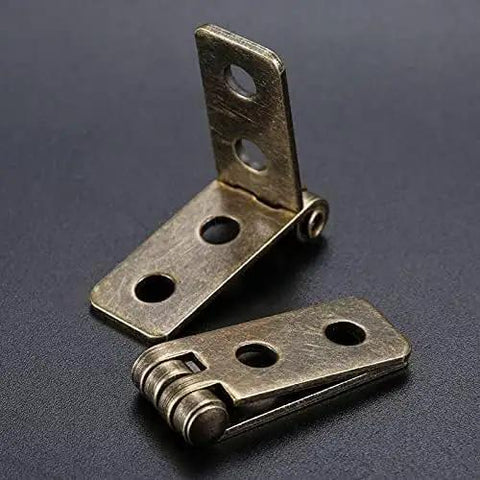 2 Pcs Zinc Alloy Cabinet Door Hinges 58x13mm Rectangle 4 Hole Small Jewelry Box Hinges for Closet Cabinet and Furniture DIY Repair