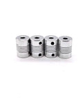 Heavy-Duty Aluminum Flexible Shaft Coupling For 3D Printing, 5mm To 5mm Bore, 19mm Outer Diameter, 25mm Length.