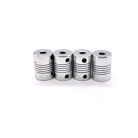Heavy-Duty Aluminum Flexible Shaft Coupling For 3D Printing, 5mm To 5mm Bore, 19mm Outer Diameter, 25mm Length.