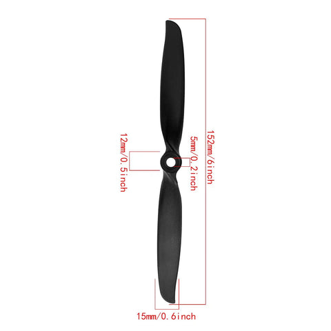 12 Pack 6040 Propellers For RC Quadcopter And Remote Control Aircraft 6X4 High Lift Blades For Micro UAVs Compatible With 2450 Motors CW And CCW