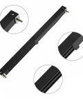 Barn Door Soft Close Kit For Barn Wood Doors With Spring Buffer Damper And Sliding Rail Mechanism, black rail and components