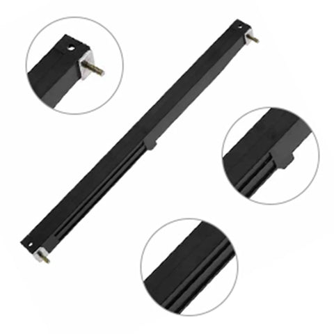 Barn Door Soft Close Kit For Barn Wood Doors With Spring Buffer Damper And Sliding Rail Mechanism, black rail and components