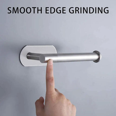 3M Self Adhesive Toilet Paper Holder No Drilling Wall Mount Stainless Steel 304 Brushed Nickel with smooth edge detail