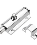 Heavy Duty Sliding Door Lock Bolt Featuring Smooth Gliding Gate Latch Crafted Thick And Tough From Zinc Alloy Security Hardware For Rugged Entryway Doors, polished chrome finish.