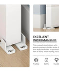 Barn Door Floor Guide for Smooth Sliding Doors, Bottom Guide Floor Mounted Closet Door Hardware With Screws installed