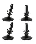 Heavy Duty Adjustable Furniture Leveling Feet, Pack Of 4 Solid Steel Glide Legs, M10 threaded adjustable feet for stability.