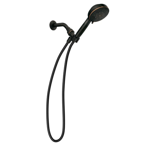 High Pressure Shower Head With Handheld Sprayer In Mediterranean Bronze Finish Delivers Forty Percent More Power With Eight Spray Modes