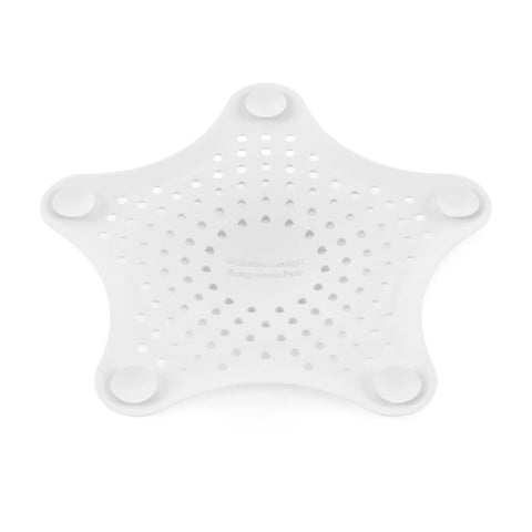 Heavy Duty Starfish Hair Catcher With Rock Solid Suction Cups For Bathtub Drains Seals Around Nasty Clogs Quick White Six Inch