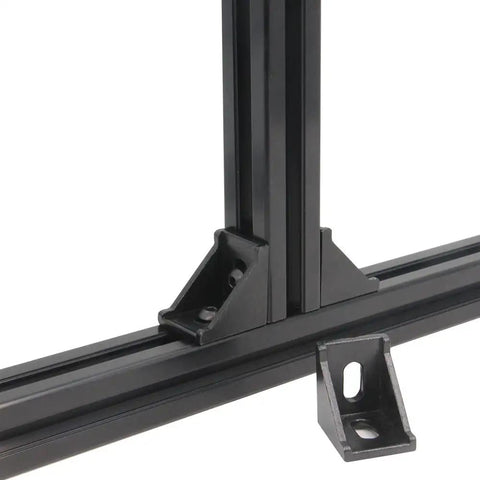 Black 3030 Right Angle Corner Brackets Kit With M6 Screws And T Nuts For 3030 Aluminum Extrusion assembling frame