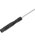 Hella Precise Micro Flat Head Screwdriver With 2.0mm Slotted Carbon Steel Blade and ergonomic black grip for electronics repairs.