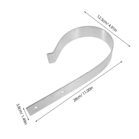 Sturdy Iron Sea Life Buoy Ring Hanger Rack With Hook For Pool Safety Gear Outdoor Use Heavy Duty metal bracket dimensions 28cm x 12.5cm