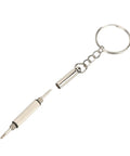Screw Nut Assortment Kit With 600 Pieces Stainless Steel Mini Screws And Nuts, showing a small tool keychain component.