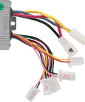 12V 500W DC Brushed Motor Speed Controller with wiring harness and connectors for electric scooter or trike builds.