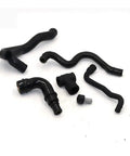 Six Piece Engine Crankcase Vacuum Hose Kit That Fits MK4 VWs For Smooth Soot-Free Operation With Reliable 06a103247 And 06a103221af Replacement Parts. 6 black rubber hoses