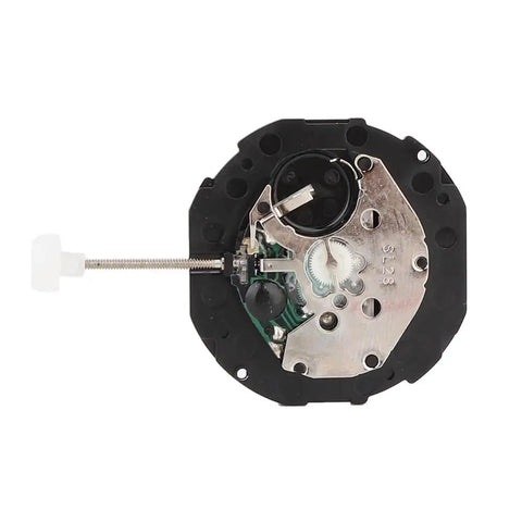 Three Hands Quartz Watch Movement With Double Calendar Kit For Pro Repair And DIY Enthusiasts, durable metal construction view
