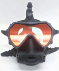 Front view of Spectrum Full Face Mask For Scuba Diving In Cold Water, One Size Fits All, Plastic, with five-point head harness.