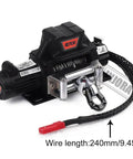 Beefy Metal Automatic Winch With Wireless Remote Controller For 1:10 Scale RC Crawlers Fits Axial SCX10 90046 TRX4 Redcat Heavy Duty Tow Winch With Realistic Scale Look And Easy Wireless Control black metal RC winch with 240mm wire