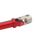 SCX10 CC01 1/10 RC CVD Drive Shaft Joint 103-150mm Replacement Part For Easy Install Durable High Performance Drive Shaft Connector Direct Bolt On Upgrade For RC Cars Trail Rigs And Off Road Crawlers red metal joint close-up