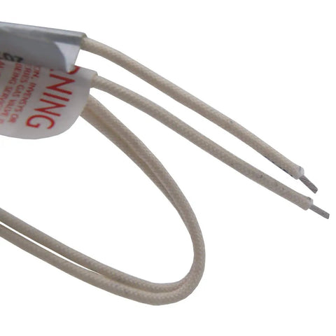 Close-up of 120V gas range oven igniter with ceramic wire connectors, part of Gas Range Oven Igniter Replacement 120V WP7432P143-60 Easy Install.