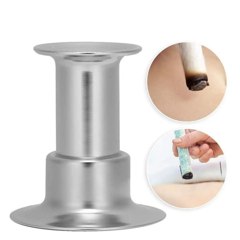 Super Chill Stainless Steel Moxa Stick Extinguisher With Integrated Ash Catcher Tray And Rock Solid Stable Base For Hassle Free Moxibustion Cleanup And Keep Your Wellness Space Pretty Darn Tidy