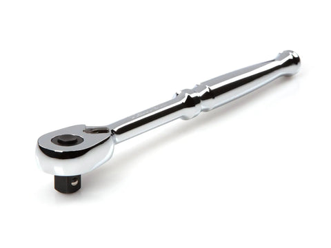 Go To Three Eighths Inch Drive Quick Release Ratchet With Eight Inch Length And Ninety Tooth Gear For A Tight Four Degree Swing Arc Ultra Compact Head
