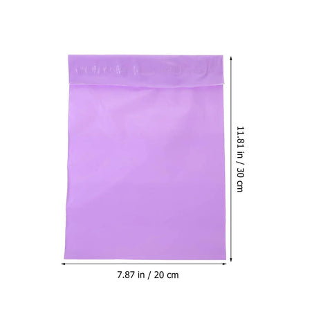 Violet polyethylene mail bag 7.87 x 11.81 in. with waterproof seal, part of 100 Pack Polyethylene Mail Bags With Waterproof Seal For Dope Durable Poly Mailers Great For Local And Long Distance Shipping Budget Friendly Packaging Supply For Clothing Cosmetics And Small Businesses