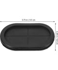 4 Pack Black Rubber Grommets Hole Plug Kit For Wire Protection And Dustproof Sealing Easily Cuttable Oval Wire Gasket For Through Frame Or Sheet Metal Weatherproof Cable Grommet Set, 3.73 x 2.28 in