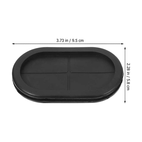 4 Pack Black Rubber Grommets Hole Plug Kit For Wire Protection And Dustproof Sealing Easily Cuttable Oval Wire Gasket For Through Frame Or Sheet Metal Weatherproof Cable Grommet Set, 3.73 x 2.28 in