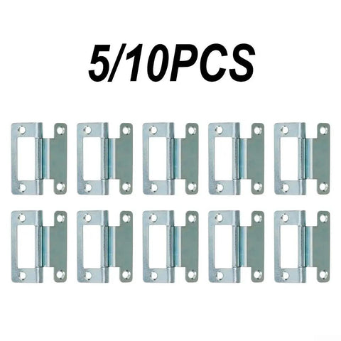Heavy Duty Steel Cranked Flush Hinge For 15-19mm Cupboard Doors Zinc Plated Hardware For Caravans Mobile Homes Pack of 10 shown